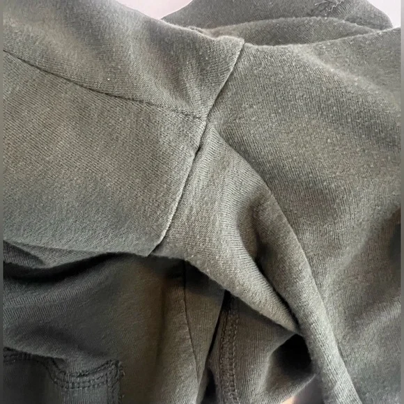 Loft Olive Knit Joggers Small Pockets Drawstring Casual Athleisure Soft Cozy - Picture 7 of 10